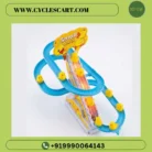 Close-up of duck escalator toy with illuminated LED lights on stairs and ducks descending curved slide | Cyclescart