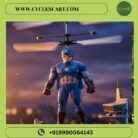 Rechargeable flying Captain America action figure hovering with spinning dual rotors | Cyclescart