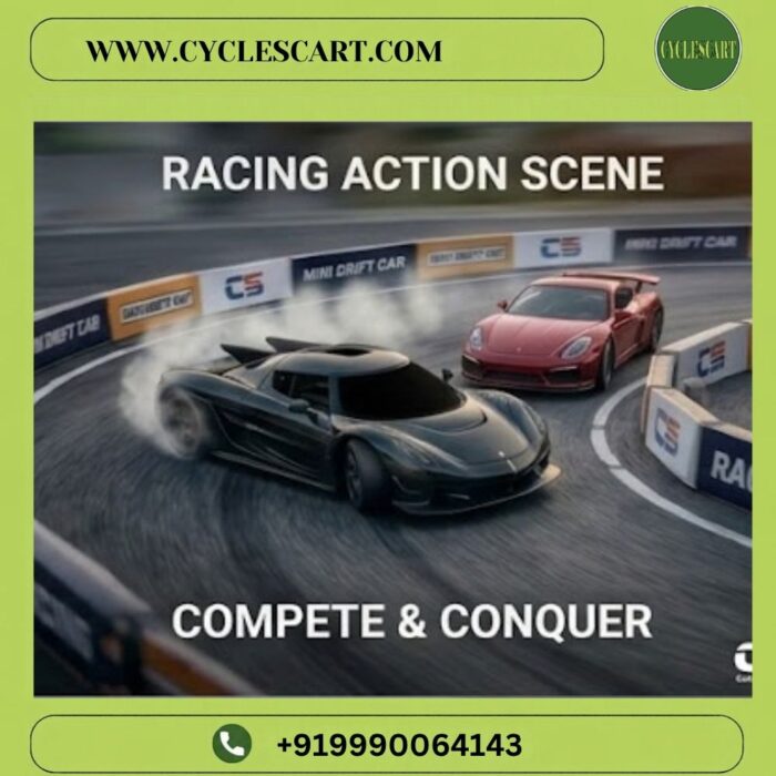 World's smallest RC drift car in gloss black racing