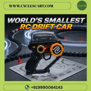 World's smallest RC drift car in gloss black with 2.4GHz remote controller and Type-C charging | Cyclescart
